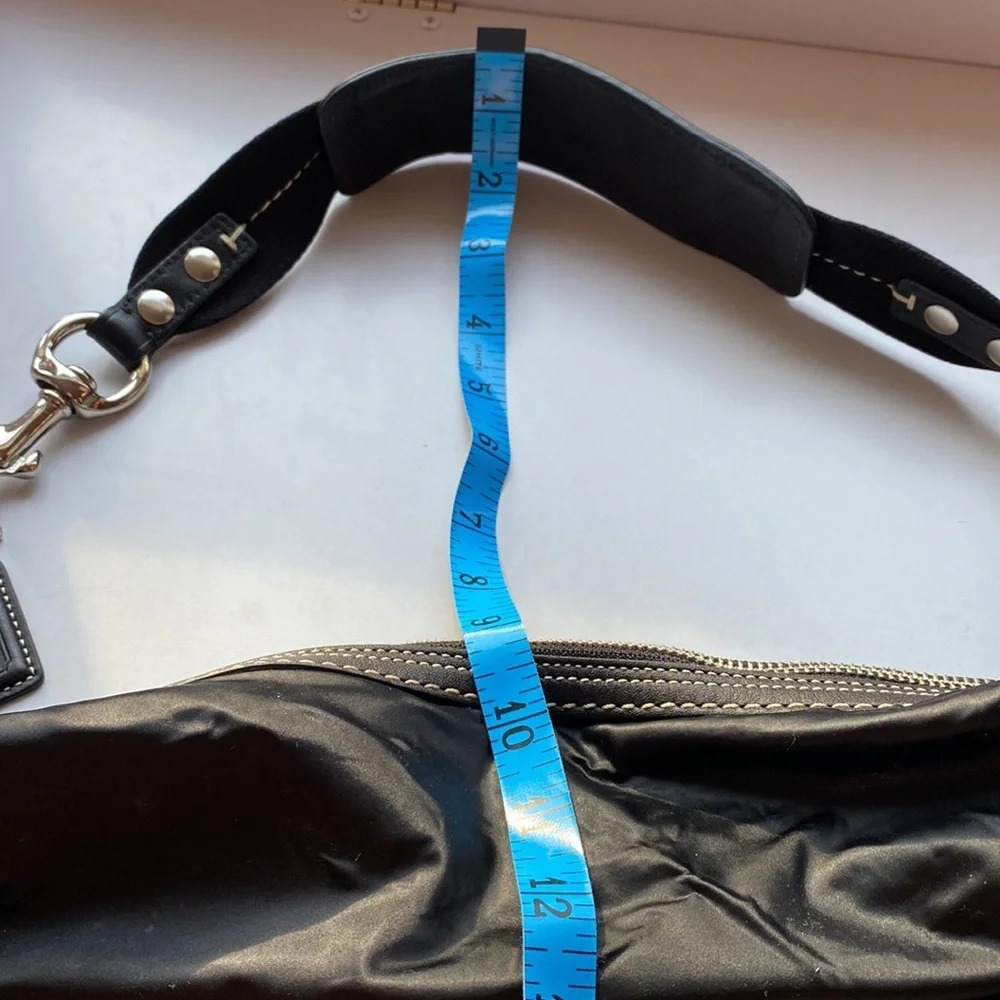 COACH Nylon Shoulder Bag Leather shoulder Washable Wipeable Black No L04J-1892 - Picture 15 of 16